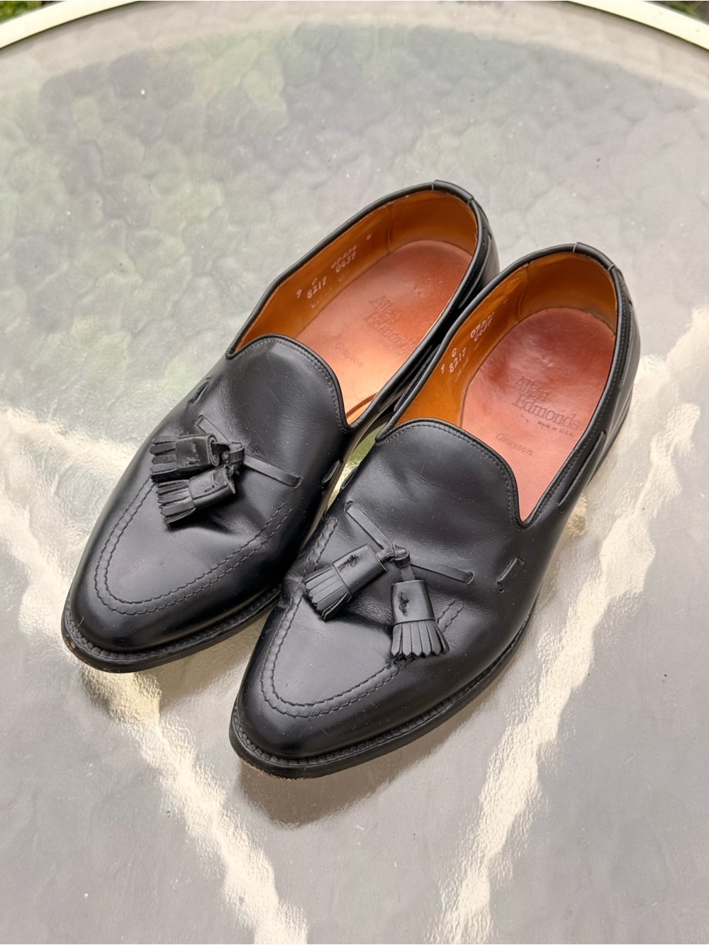 Allen Edmonds Grayson Tassel Loafers Men’s Black Leather Dress Shoes Sz9